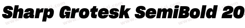Sharp Grotesk SemiBold 20字体转换